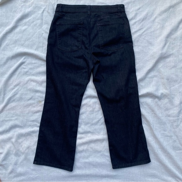 Eileen Fisher Organic Cotton Size 8 Dark Wash Black Denim - Picture 4 of 7